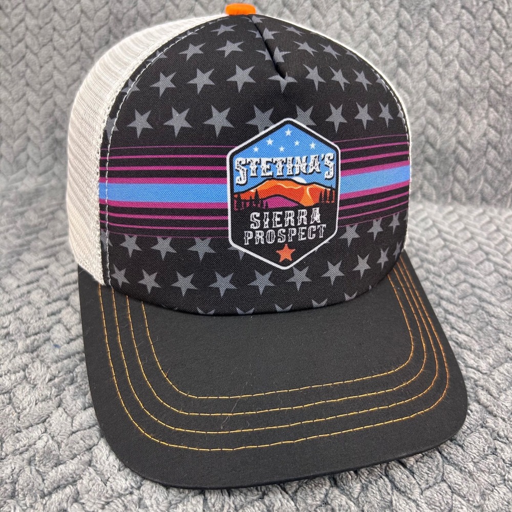 Stetina's Sierra Prospect Unisex Black Boco Gear Trucker Hat Stars Snapback OSFM